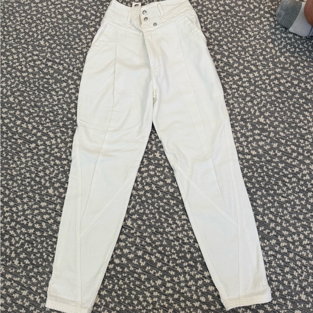 Women's FRAME White High-Waisted Pants